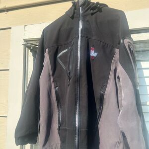 Black and Gray Hooded Jacket